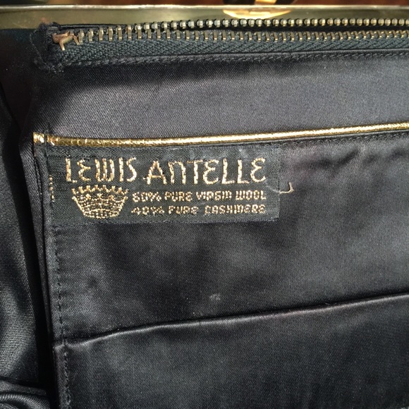 Lewis Antelle Pure virgin wool & cashmere vintage bag Wednesday Vibe 50’s - Picture 2 of 8